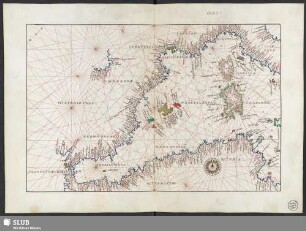 [Westliches Mittelmeer mit Balearen, Korsika und Sardinien]