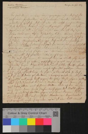 Brief von Bettina von Arnim an Clemens Brentano