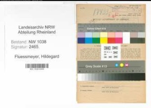 Entnazifizierung Hildegard Fluessmeyer , geb. 15.11.1916 (Angestellte)