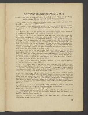 Deutsche Ministergespräche 1938