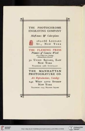 The Manhattan Photogravure Co. [Art Reproductions]