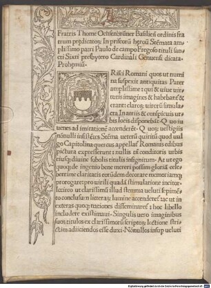 Priscorum heroum stemmata : mit Widmungsvorrede des Autors an Kardinal Paulus de Campofrigoso und mit Gedicht von Andreas Prenestinus