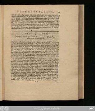 Caput Quartum. Principia, quorum ope Articuli Fundamentales, & non-Fundamentales, dignosci possunt.