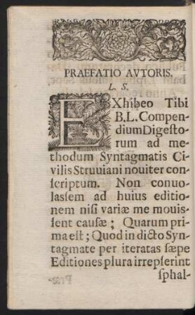 Praefatio Autoris.