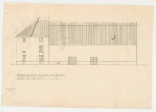 Thiersch, Friedrich von; Egmating bei Glonn; Brauerei, Erneuerung des Dachstuhls - Scheune (Ansicht)