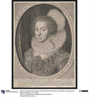 Porträt der Elisabeth Stuart, Kurfürstin von der Pfalz, als Königin von Böhmen