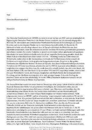 Deutsches Fremdwörterbuch