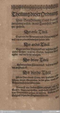 Theilung dieser Ordnung.