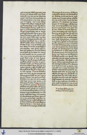 Von sant Pelagia der heiligen frowen legend