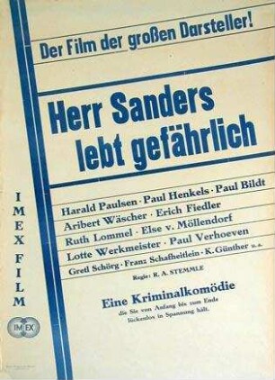 Herr Sanders lebt gefährlich