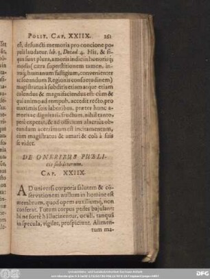 De Oneribus Publicis subditorum. Cap. XXIIX.