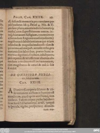 De Oneribus Publicis subditorum. Cap. XXIIX.