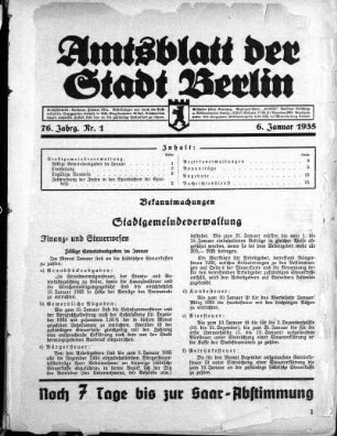 1935,1: Nr. 1, 6. Januar 1935