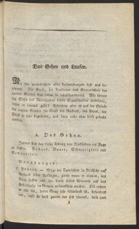 Das Gehen und Laufen