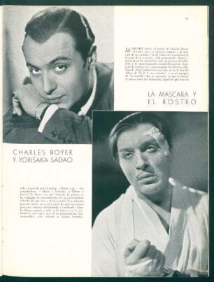La máscara y el rostro - Charles Boyer y Yorisaka Sadao