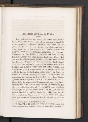 Eine Münze der Söhne des Ugolino