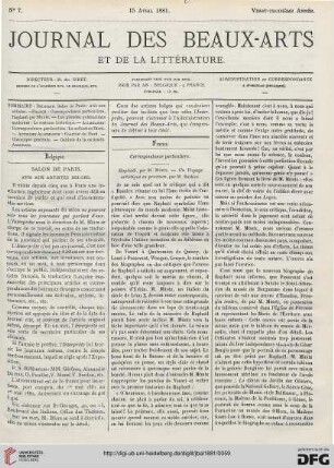 Nr. 7 (15 Avril 1881)