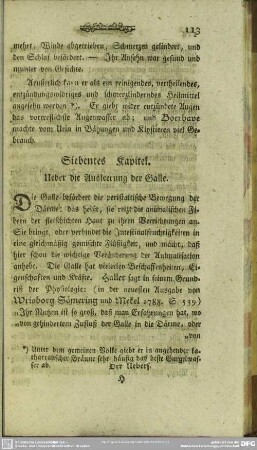 Siebentes Kapitel. Ueber die Ausleerung der Galle