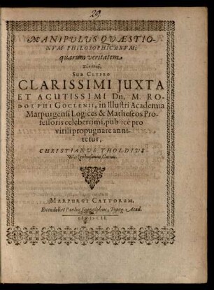 Manipulus Quaestionum Philosophicarum