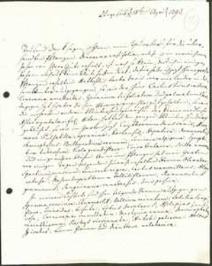 Brief von Albrecht Wilhelm Roth an Friedrich Julius Voigt