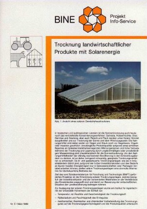 Trocknung landwirtschaftlicher Produkte mit Solarenergie.