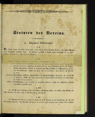 Statuten des Vereins.