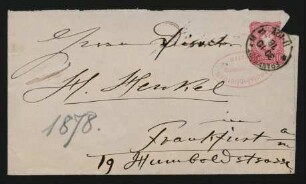 Brief an Heinrich Henkel : 30.10.1878
