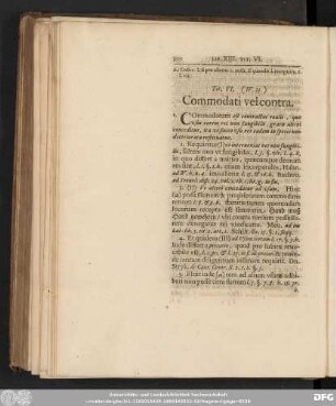 Tit. VI. (IV. 23.) Commodati vel contra.