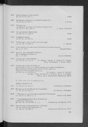 E. Phsyik der Erdkörpers