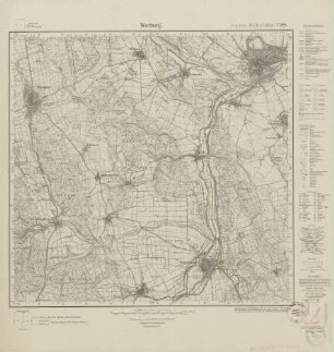 4520 (alte Nr.: 2588) Warburg, Meßtischblatt (4cm - Karte)