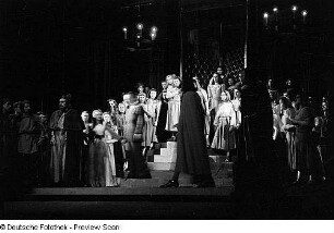 Szenen aus der Oper "Simone Boccanegra" von Giuseppe Verdi an der Städtischen Oper (heute Deutsche Oper) Berlin