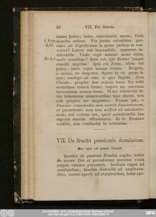 VII. De fructu passionis dominicae.