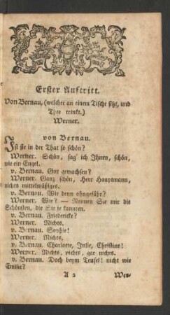 Erster Auftritt - Siebenzehnter Auftritt