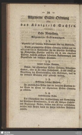 Erste Abtheilung. Allgemeine Bestimmungen