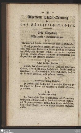 Erste Abtheilung. Allgemeine Bestimmungen