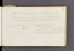 Georg Heinrich von Hagen. – Incipit: Liebe die Wahrheit. – Hamburg, 19.03.1794