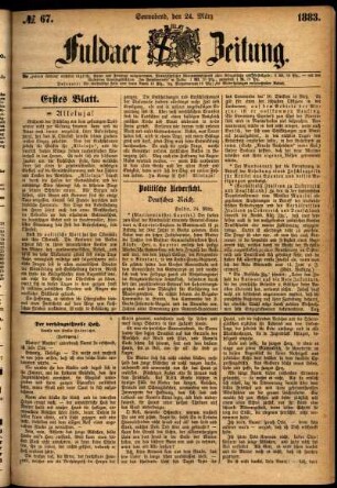 Ausgabe vom Samstag, den 24. März 1883.