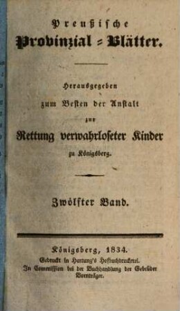 Preußische Provinzial-Blätter. 12. 1834