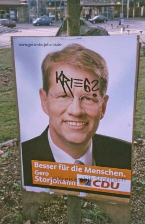 Bahnhofsvorplatz: Wahlplakat CDU (Gero Storjohann)