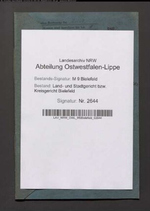 Erblasser: Kochjohann, Anna Maria, geb. Sagemüller: Testament