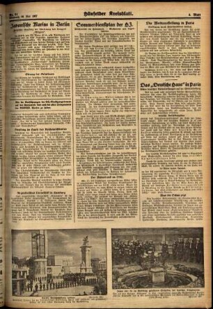 Zweite Ausgabe vom Mittwoch, den 26. Mai 1937.