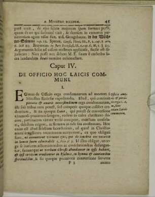 Caput IV. De Officio Hoc Laicis Communi.