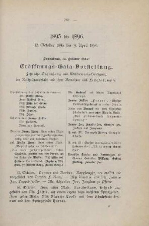 1895 bis 1896, 12. October 1895 bis 9. April 1896