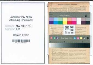 Entnazifizierung Franz Hoster , geb. 13.08.1899 (Kaufmann)