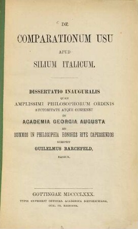 De comparationum usu apud Silium Italicum