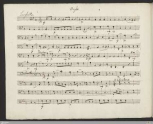 Basso continuo (dient als Umschlag für die anderen Instrumentalstimmen)