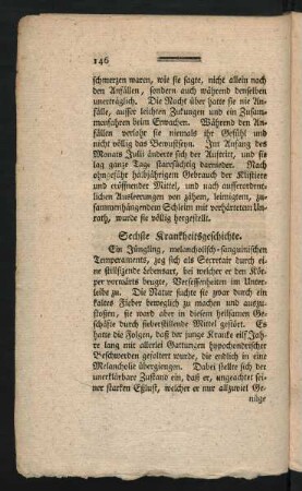 Sechste Krankheitsgeschichte