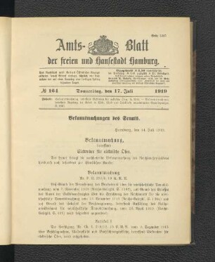 No.164, Donnerstag, den 17. Juli 1919