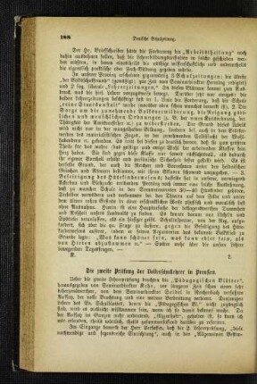 ¬Die¬ zweite Prüfung der Volksschullehrer in Preußen