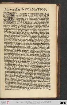 Acten-mäßige Information